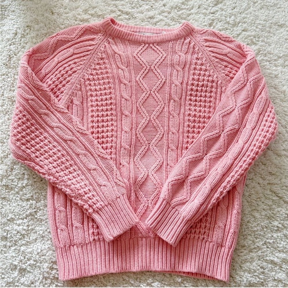 ❌SOLD Vintage 90s dollcore cable knit oversized ribbed french parisian jumper - Picture 5 of 8
